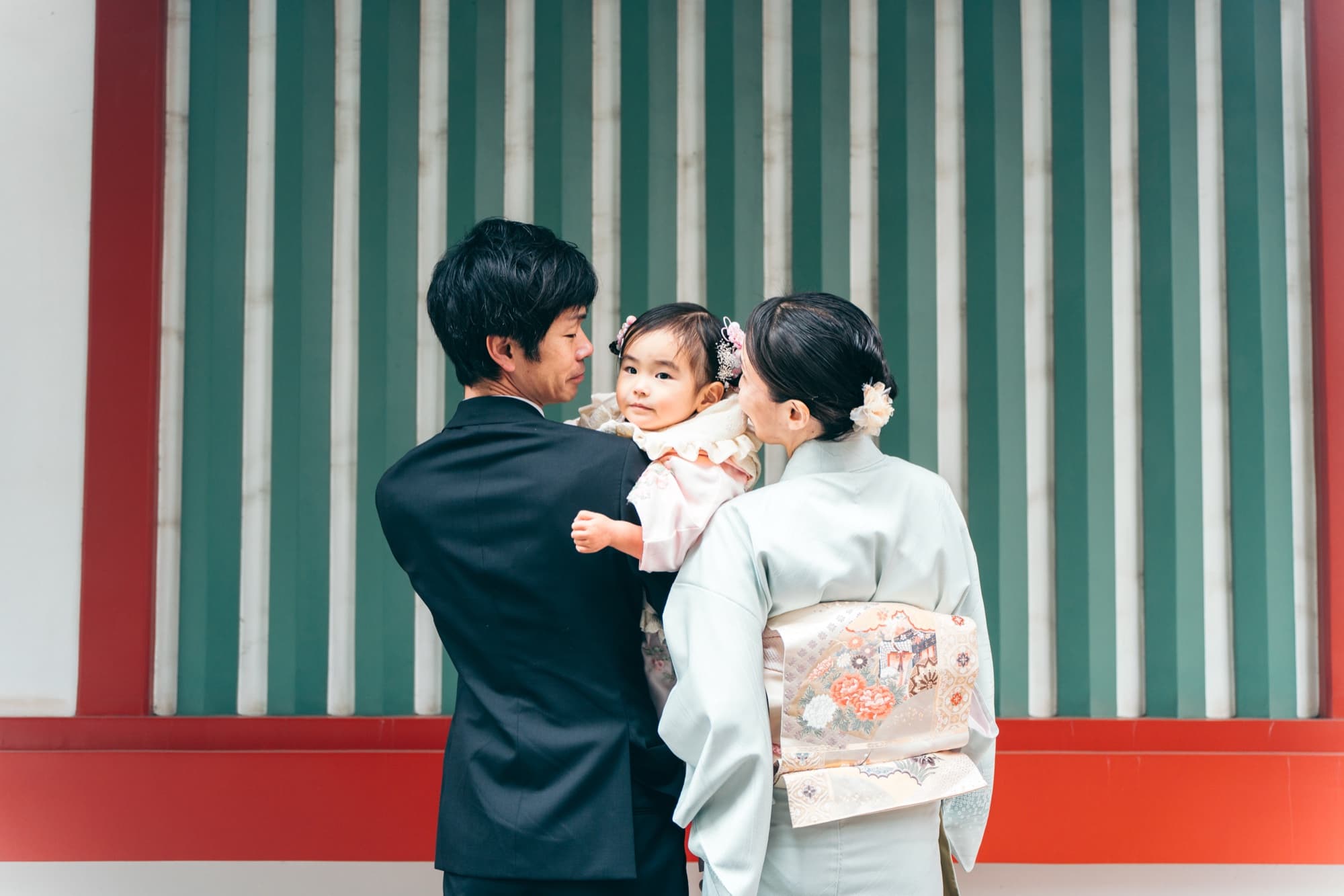 日枝神社 七五三 家族写真