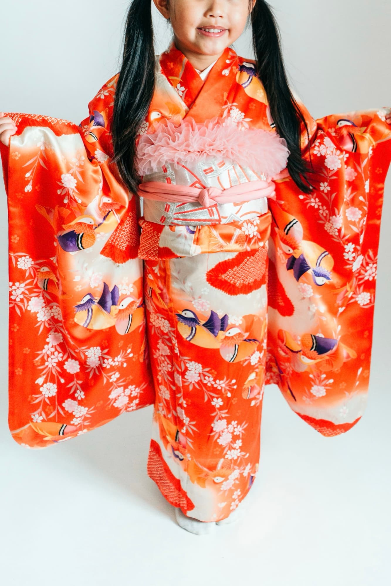 子供用着物 オレンジ
