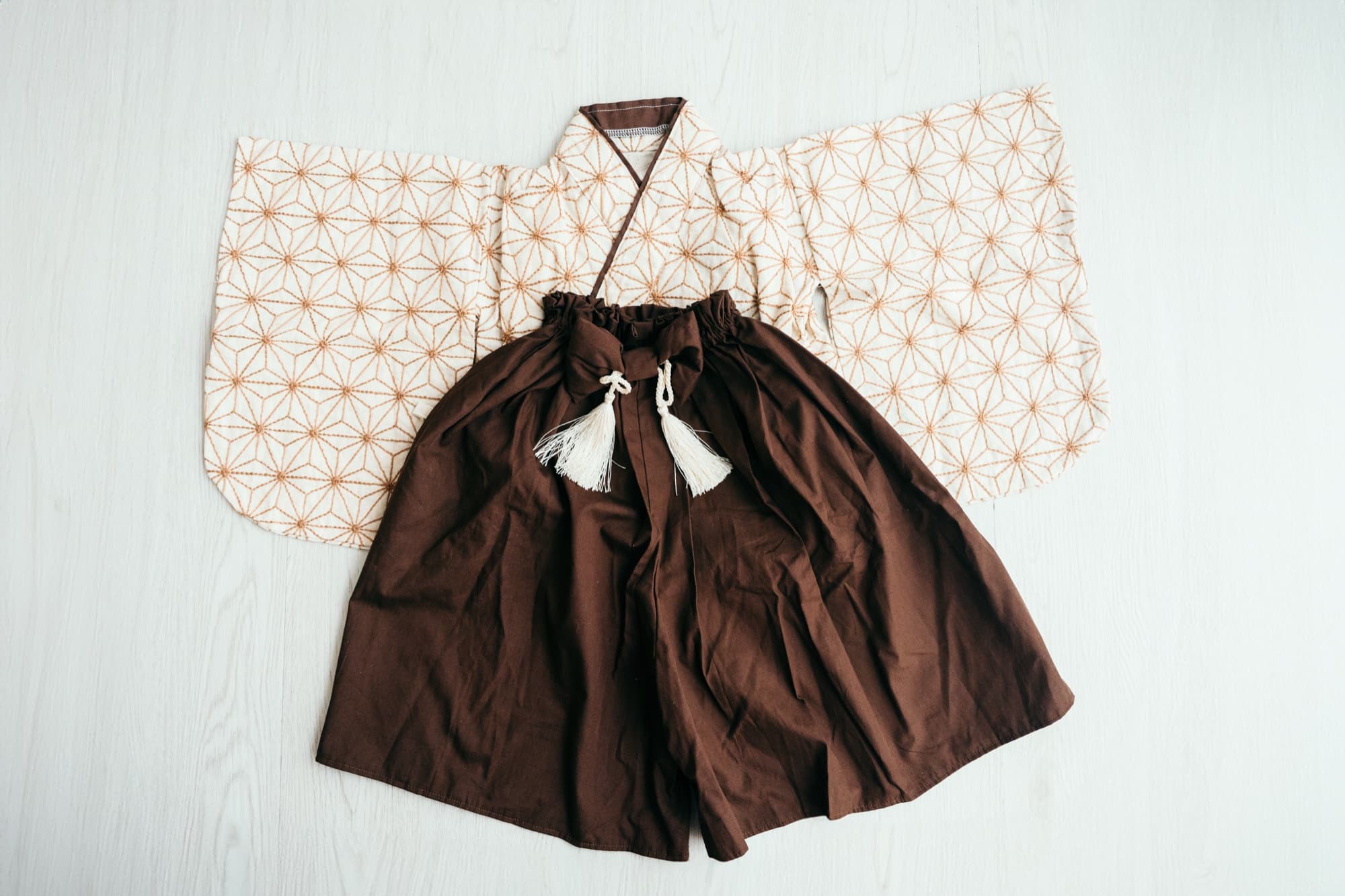 赤ちゃん袴 麻の葉柄