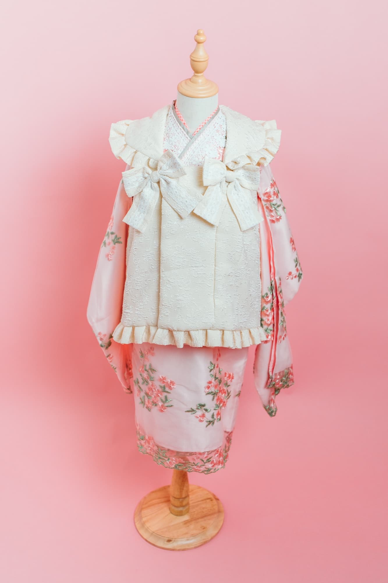 子供用着物 ピンク 3歳 被布