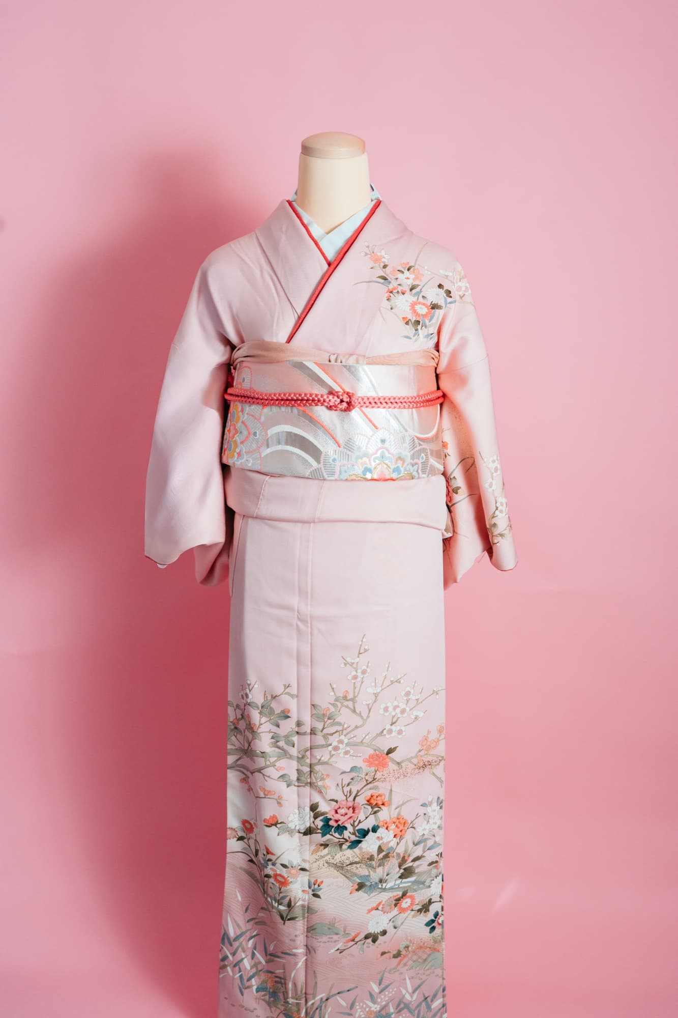 大人用着物 淡いピンク