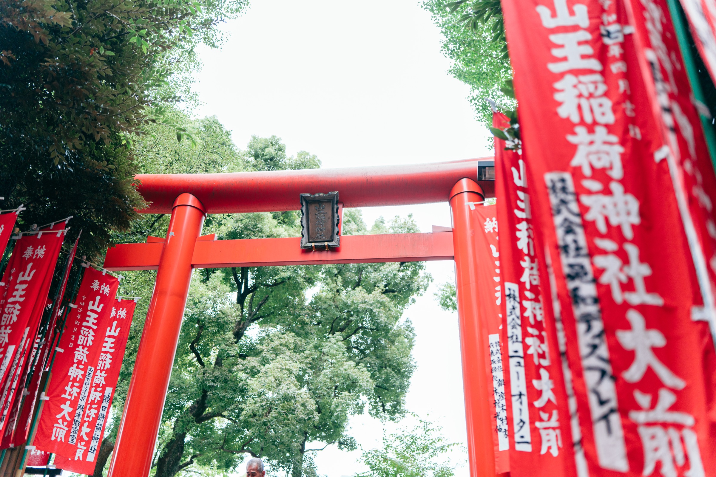 山王稲荷神社 稲荷参道 赤い鳥居