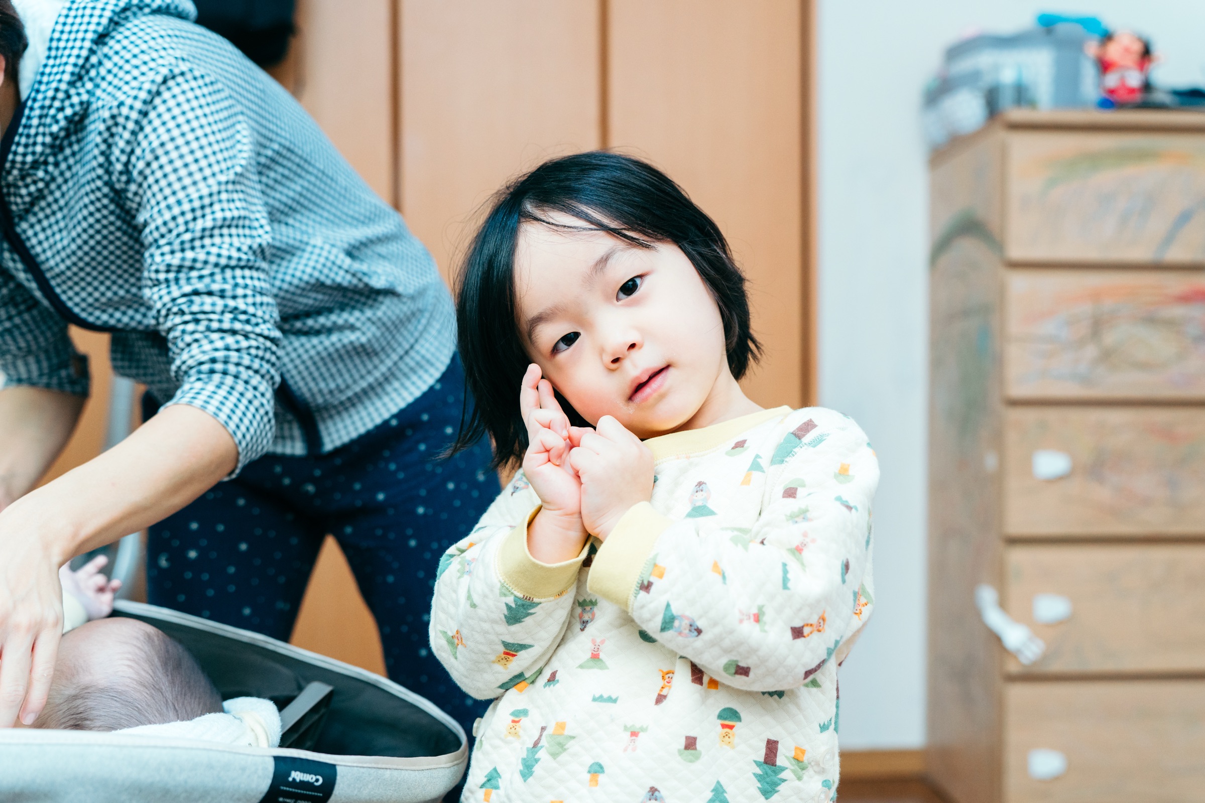 お支度前のリラックスした様子