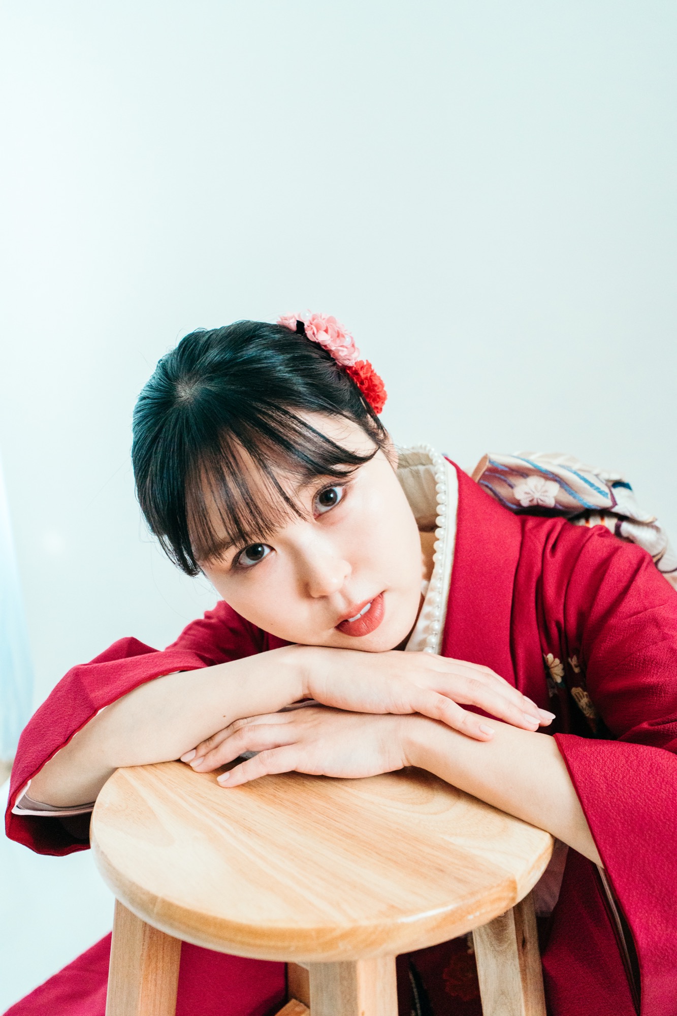スタジオで撮った成人式の振袖ポートレート