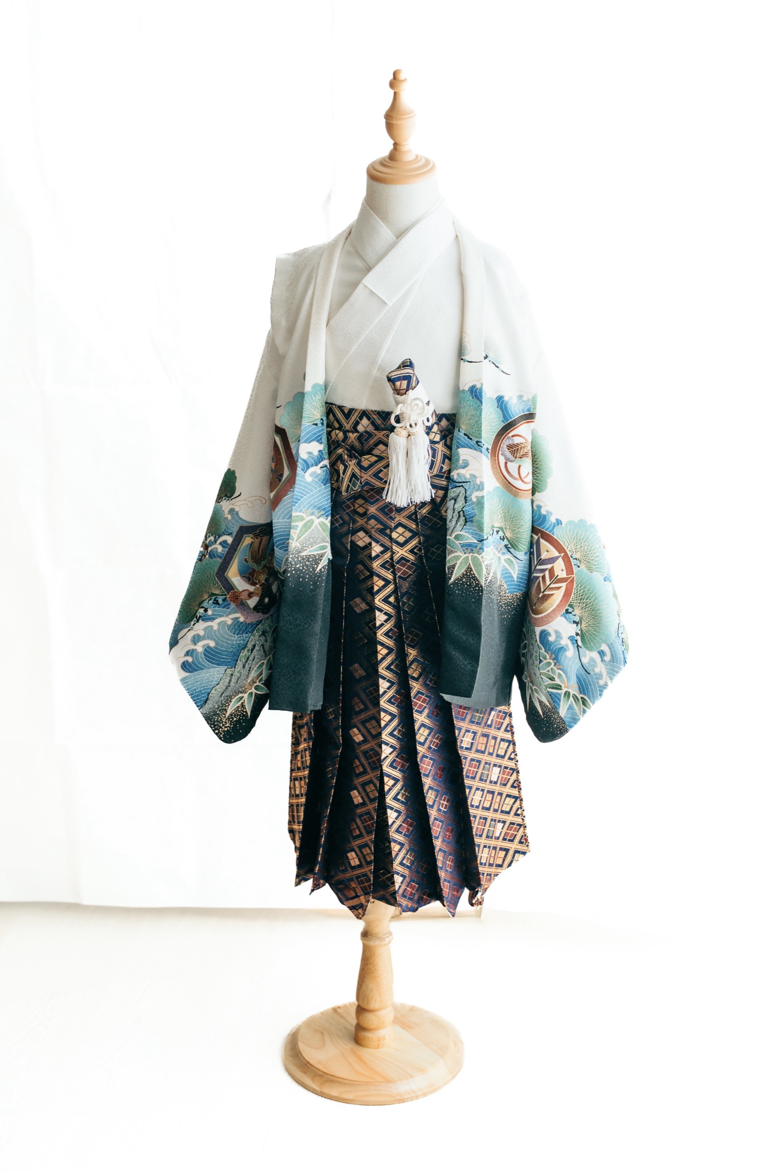 男の子袴 白緑